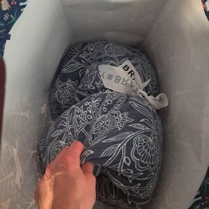 Blue Floral Patterned Blanklet NWOT